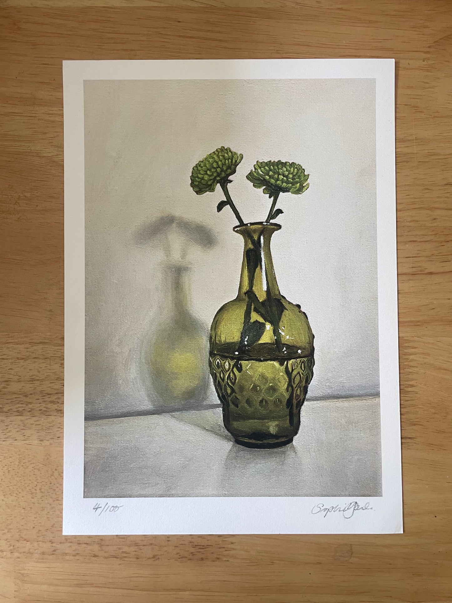 'Green Vase' Still Life Limited Edition Fine Art Print