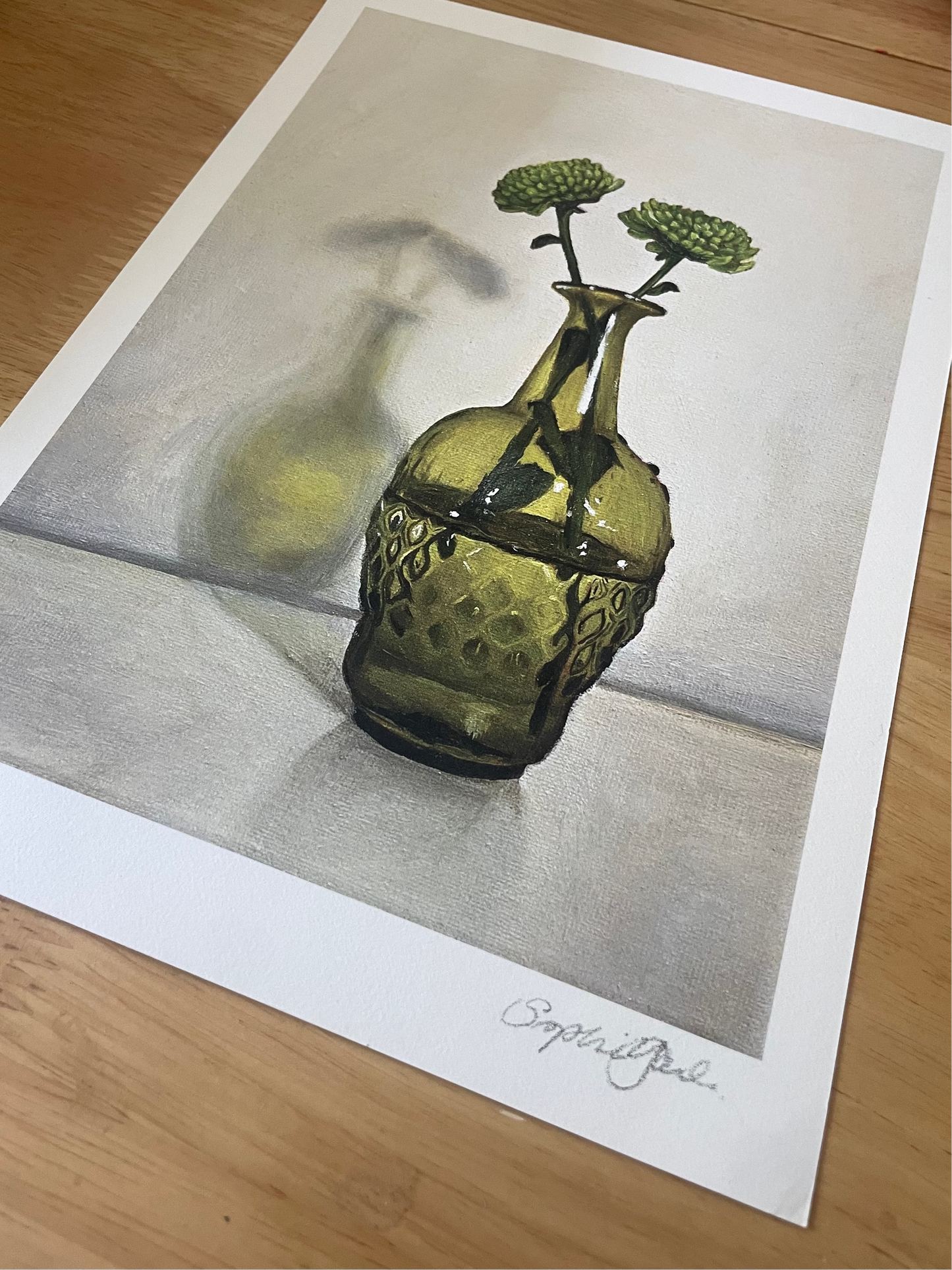 'Green Vase' Still Life Limited Edition Fine Art Print